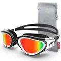 Produktbild: ZIONOR Polarisierte Schwimmbrille für Damen und Herren [Upgrade], G1 Schwimmbrille mit verspiegelter/rauchiger Linse, UV-Schutz, Anti-Beschlag, verstellbarer Riemen, professioneller Komfort