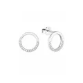 Produktbild: NEW s.Oliver Ohrringe 2018676 Silber Ohrstecker Kreis Damenohrringe Ohrschmuck