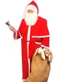 Produktbild: Funny Fashion Kostüm Weihnachtsmann Nikolaus für Herren - Rot, XXL Kap