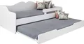 Produktbild: BDW Kinderbett, Jugendbett, Doppelbett mit Lattenrost, Weiss, 140 x 70 cm