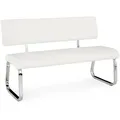Produktbild: Idimex Esszimmerbank, Chrom, Weiß, Textil, Mode, 135x87x56 cm, Esszimmer, Bänke, Sitzbänke