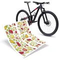 Produktbild: Riesel Design® Frame:Tape 3000 Fahrrad Rahmenschutz - Stylische Fahrrad Schutzfolie/Selbstklebende Fahrradschutzfolien/MTB Rahmenschutzfolie als Kratzschutz (Fruit)