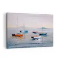 Produktbild: Bilder auf Leinwand 100x70cm Leinwandbild Nautisch Segelboote Strand Groß Wanddeko Bild Schlafzimmer Küche Deko Wandbilder Dekoration Wohnzimmer Wall Decor Canvas Wand Kunstdruck Art AA100x70-6026