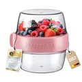 Produktbild: Westmark Pocketbox -Maxi-, praktische Meal-Prep-Dose to go, ideal für Joghurt, Obst, Gemüse, Snacks, 700 ml (2 x 350 ml), BPA-frei, Rosa