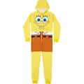 Produktbild: SpongeBob Schwammkopf Kostüm für Mädchen und Jungen - Overall mit Kapuze für Kinder Onesie Jumpsuit Einteiler Uni Gelb Karneval Halloween Cospl...