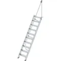 Produktbild: Günzburger Steigtechnik - Treppe 60° Stufenbreite 600 Mm 10 Stufen Aluminium Geriffelt - 600210