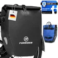 Produktbild: Forrider Fahrradtasche Wasserdicht für Gepäckträger [25L] mit Schultergurt & Reflektoren | Fahrrad Gepäckträgertasche | E-Bike & Fahrrad Tasche Fahrradtaschen Gepäckträger Tasche hinten (Schwarz)
