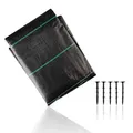 Produktbild: CoverUp! Unkrautvlies 2 × 5 m (10 m²) – 100 g/m² UV-stabil, wasserdurchlässig – inkl. 5 Erdanker – Geotextil Mulchvlies für Garten & Wege