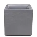 Produktbild: ONDIS24 Pflanzkübel Vulkan 50 Pflanzwürfel mit Doppelwand hellgrau