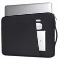 Produktbild: INF Laptoptasche 13.3 Zoll, Computertasche, Laptophülle, Etui, wasserdicht, gepolstert, mit Tragegriff, Canvas, schwarz