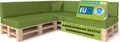 Produktbild: Pillows24 - Palettenkissen mit abnehmbarem Bezug - 8ER SET | Polster für Europaletten 120x80 Sofa - Wasserfest - Outdoor/Indoor | Lemon