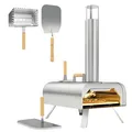 Produktbild: Outdoor Pizzaofen Holzbefeuerter Pizza Ofen aus Edelstahl, Backofen mit Deckel