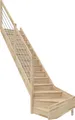 Produktbild: Dolle Raumspartreppen Paris 1/4-gew. Buche versiegelt inkl. Geländer