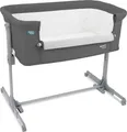 Produktbild: Babybett Kinderbett Beistellbett mit Schaukelfunktion inkl. Matratze Moskitonetz Transporttasche Höhenverstellbar Aluna Dunkelgrau ib style®