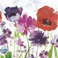 Produktbild: 20 Servietten Blumen Meadow of Flowers Wiese Frühling Sommer Mohn Motiv 33x33cm