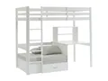 Produktbild: Vente-unique - Hochbett mit Schreibtisch, Schlafsofa & Stauraum - 90 x 200 cm - Kiefer massiv - GeweiÃ Â ÂÂ Ã Â ÂÂ t - Goliath II