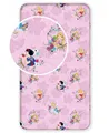 Produktbild: Kinder Betttuch Disney Princess pink 90x200 cm 100% Baumwolle Neu OVP *