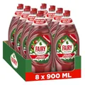 Produktbild: Fairy Ultra Konzentrat Granatapfel Handgeschirrspülmittel 8x900ml mit effektiver Formel für sauberes Geschirr, beeindruckende Fettlösekraft