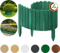 Produktbild: Floranica Rollborder Beeteinfassung 100 x 30 cm Grün Flexibler Holzzaun Deko für Gartenzaun Rasenkante Umzäunung Gartenzaun für Rasenflächen