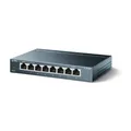Produktbild: TP-Link TL-SG108 8-Port Gigabit Netzwerk Switch (Plug-and-Play, 8* RJ-45 LAN Ports, Metallgehäuse, IGMP-Snooping, unmanaged, lüfterlos) blau metallic