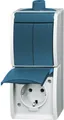 Produktbild: Busch-Jaeger 2601/5/20 EW-53-503 Feuchtraum-Schalterprogramm Schalter/Steckdosen Kombination Ocean Aufputz Blau, Grün 1 St.