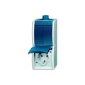 Produktbild: Busch-Jaeger 2601/5/20EW-53-503 SCHUKO Kombi Steckdose/Serienschalter ocean blau