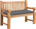 Produktbild: CLP Gartenbank Teakholz Jackson mit Sitzkissen,dunkelgrau 106x48x8 cm