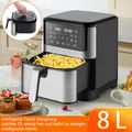 Produktbild: 8L Heißluftfritteuse Fritteuse Heißluft Digitale Edelstahl Air Fryer Backen
