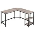 Produktbild: VASAGLE Schreibtisch greige L-Form, 8-Fuß-Gestell schwarz 88,0 / 138,0 x 49,0 cm