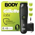 Produktbild: GilletteLabs i5 Body + Intimate Trimmer Herren mit SkinFirst-Technologie — Intimrasierer Mann für Körper & Intimbereich, Wasserdichte — Schwarz/Grün