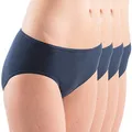 Produktbild: HERMKO 1031 Damen Midi-Slip Bio-Baumwolle 4er Pack (Weitere Farben), Farbe:Marine, Größe:52/54 (XXL)