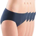 Produktbild: 1031 Damen MidiSlip BioBaumwolle 4er Pack Weitere Farben, FarbeMarine, Größe5...