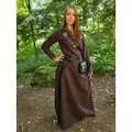 Produktbild: Vehi Mercatus Burgfräulein-Kostüm Mittelalter Kleid langarm Braun, mit Borte 