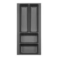 Produktbild: Orga-Box 2 Besteckeinsatz Tiefe: 461 x Breite: 209 mm anthrazit mit Canvas Struktur für 30er Nobilia Schublade bis 07/2012 (BITTE MESSEN SIE IHR SCHUBLADENINNENMAß!)