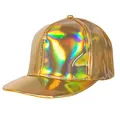 Produktbild: Boland 04298 - Basecap Holo, Gold, holografisch, verstellbare Größe, Cap, Kappe, Kopfbedeckung, Mütze, Rapper, Kostüm, Mottoparty, Karneval