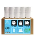 Produktbild: Exacompta 40915E 30er Pack Thermopapierrollen 1-lagig Breite: 57mm, Länge: 24m, Durchmesser Kern: 12mm 55g/m² rückseitig bedruckt für Kartenzahlung (EC Cash Geräte)