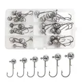 Produktbild: 30 Stück Jighaken mit Round Jighead für Gummifische zum Raubfishangeln Angelh...