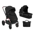 Produktbild: Kikkaboo Kinderwagen Kara 2 in 1 Babywanne, Sportsitz, Wickeltasche, Federung schwarz