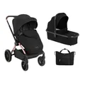 Produktbild: Kikkaboo Kinderwagen Kara 2 in 1 Babywanne, Sportsitz, Wickeltasche, Federung schwarz