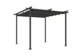 Produktbild: Outsunny Pergola aus Metall, mit Verstellbares Dach, UV Schutz 30+, BxTxH: 300x300x227 cm, (Terrassendachung, 1-tlg., Gartenpavillon), Freistehender Sonnenschutz für Terrasse und Garten, Dunkelgrau