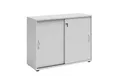 Produktbild: MÖBELPARTNER Aktenschrank Schiebetürenschrank Lion, Small, HxBxT 76x100x40 cm, Lichtgrau