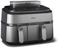 Produktbild: Philips Steam Airfryer Dual Basket NA555/00, Doppel-Heißluftfritteuse
