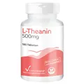 Produktbild: L-Theanin 500 mg - 180 Tabletten, Großpackung für 1/2 Jahr, VEGAN - Vitamintrend