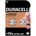 Produktbild: Duracell Specialty 2025 Lithium-Knopfzelle 3 V, 2er-Packung (CR2025 /DL2025) entwickelt für die Verwendung in Schlüsselanhängern, Waagen, Wearables und medizinischen Geräten.