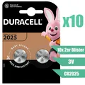 Produktbild: 20 x Duracell CR 2025 3V Lithium DL2025 Batterie Knopfzelle im 2er Blister