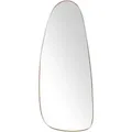 Produktbild: Beliani - Wandspiegel Gold Glas Und Metall 95x39 Cm Oval Mit Dünnem Rahmen Asymmetrisch Modern Wohnaccessoire Wohnzimmer Schlafzimmer Wohnbereich