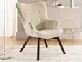 Produktbild: S-Style Möbel Loungesessel Lenari aus Cordstoff mit Füßen aus Massivholz in Natur oder Braun (1 x Lounge-Sessel)