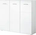 Produktbild: Germania Schuhschrank 3523-84 GW-Adana, mit Hochglanz-Fronten, in Weiß, 134 x 120 x 36 cm (BxHxT)
