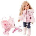 Produktbild: Götz 1959093 Hannah All Year Round Puppe - 50 cm große Stehpuppe, Blonde Haare, steingraue Augen - 16-teiliges Set