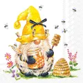 Produktbild: 20 Servietten Tommy Zwerg als Imker Bienenstock Bienen Honig Blumen 33x33cm
